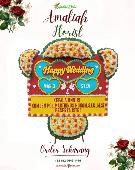 Papan Bunga Pernikahan Taba Koji